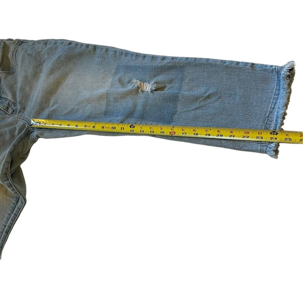 Anthropologie Pilcro and the Letterpress Jeans Womens 29 Blue Fit Hyphen Fringe - Picture 10 of 14